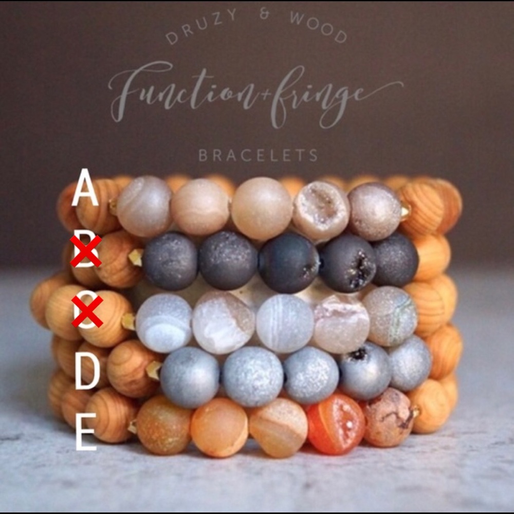 Druzy & Wood Bracelet - Picture 2 of 4